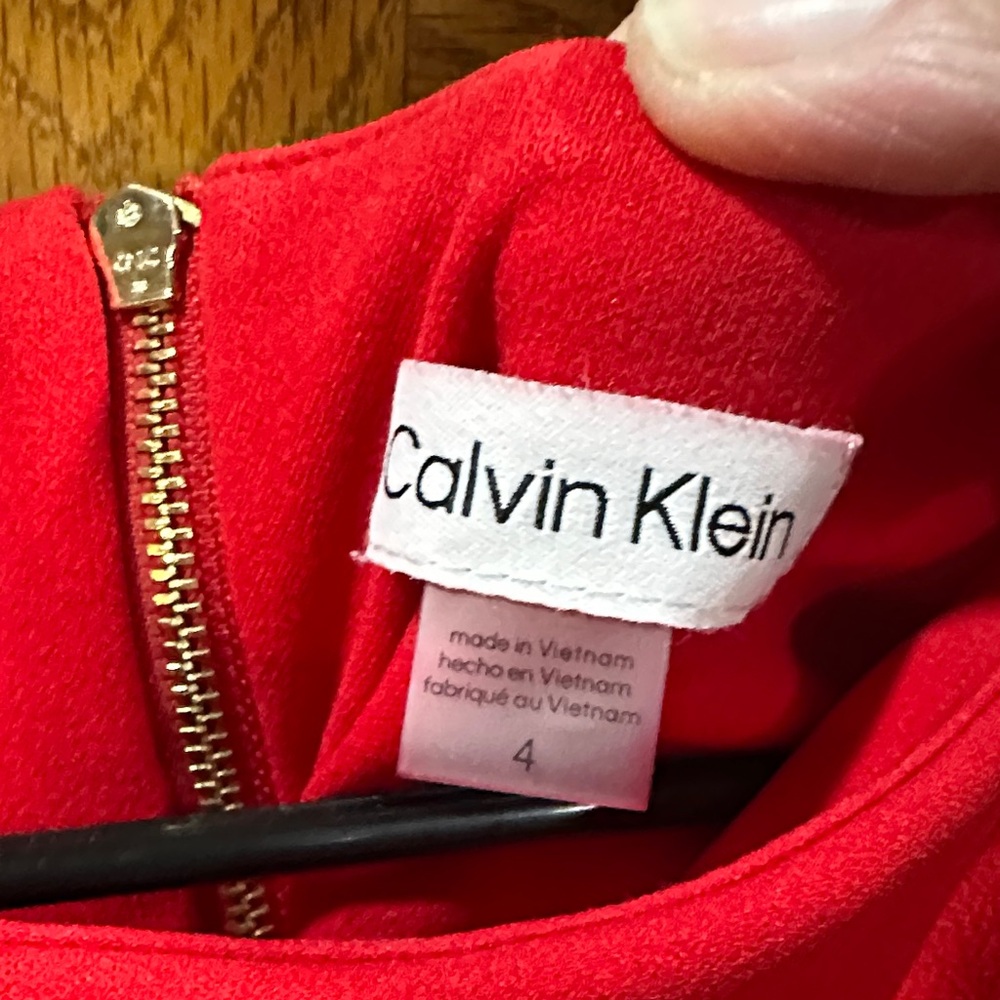 Calvin Klein Collection Red Asymmetrical Dress - Picture 3 of 4